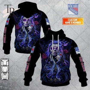 NHL New York Rangers Tattoo Girl Artwork 2023 Unisex Hoodie