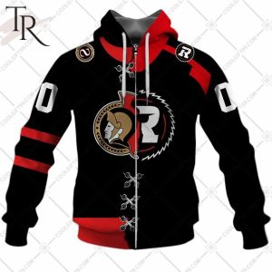 NHL Ottawa Senators Mix CFL Ottawa Redblacks Hoodie