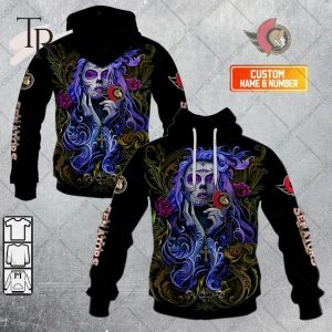 NHL Ottawa Senators Tattoo Girl Artwork 2023 Unisex Hoodie