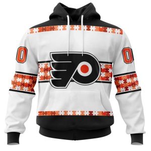 NHL Philadelphia Flyers Autism Awareness Custom Name And Number 3D Hoodie