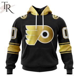 NHL Philadelphia Flyers Special Black And Gold Design Hoodie