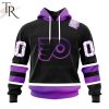 NHL Philadelphia Flyers Special Black Hockey Fights Cancer Kits Hoodie