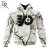 NHL Philadelphia Flyers Special White Winter Hunting Camo Design Hoodie