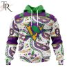 NHL Pittsburgh Penguins Special Mardi Gras Design Hoodie