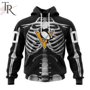 NHL Pittsburgh Penguins Special Skeleton Costume For Halloween Hoodie