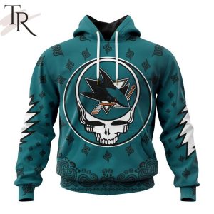 NHL San Jose Sharks Special Grateful Dead Design Hoodie