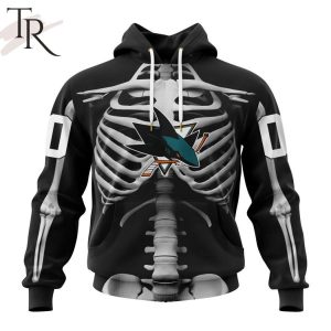 NHL San Jose Sharks Special Skeleton Costume For Halloween Hoodie