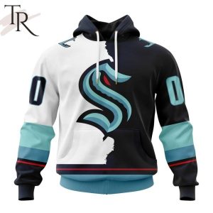 NHL Seattle Kraken Personalize 2023 Home Mix Away Hoodie