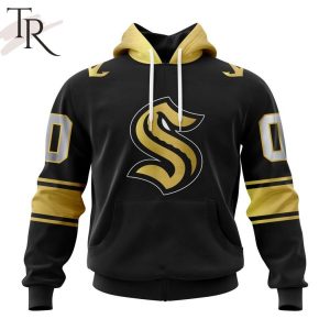 NHL Seattle Kraken Special Black And Gold Design Hoodie