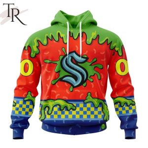 NHL Seattle Kraken Special Nickelodeon Design Hoodie