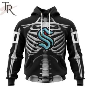 NHL Seattle Kraken Special Skeleton Costume For Halloween Hoodie