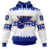 NHL St. Louis Blues Autism Awareness Custom Name And Number 3D Hoodie