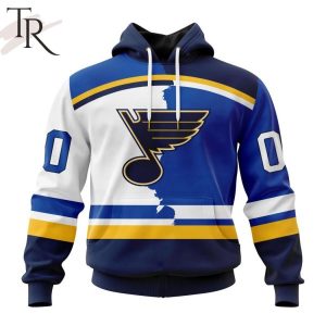 NHL St. Louis Blues Personalize 2023 Home Mix Away Hoodie