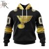 NHL St. Louis Blues Special Black And Gold Design Hoodie