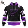 NHL St. Louis Blues Special Black Hockey Fights Cancer Kits Hoodie