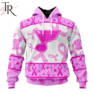 NHL St. Louis Blues Special Pink October Breast Cancer Awareness Month Hoodie