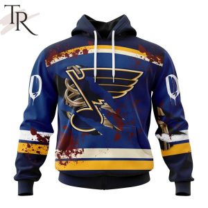 NHL St. Louis Blues Specialized Design Jersey With Your Ribs For Halloween Hoodie