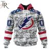 NHL Tampa Bay Lightning Special Camo Design For Veterans Day Hoodie