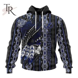 NHL Tampa Bay Lightning Special Skull Native Design Hoodie