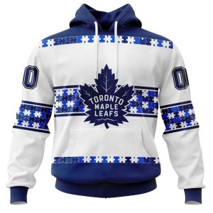 NHL Toronto Maple Leafs Autism Awareness Custom Name And Number 3D Hoodie