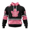 NHL Toronto Maple Leafs Personalized Specialized Design In Classic Style With Paisley! WE WEAR PINK BREAST CANCER Hoodie