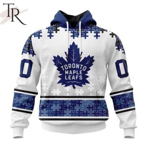 NHL Toronto Maple Leafs Special Autism Awareness Design With Home Jersey Style Hoodie