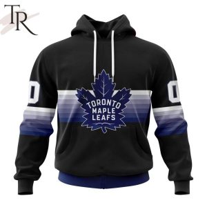 NHL Toronto Maple Leafs Special Black And Gradient Design Hoodie