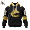 NHL Vancouver Canucks Special Black And Gold Design Hoodie