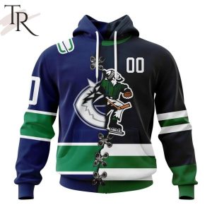 NHL Vancouver Canucks Special Home Mix Reverse Retro Personalized Kits Hoodie