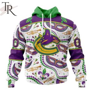 NHL Vancouver Canucks Special Mardi Gras Design Hoodie