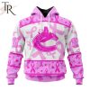 NHL Vancouver Canucks Special Pink October Breast Cancer Awareness Month Hoodie