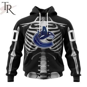 NHL Vancouver Canucks Special Skeleton Costume For Halloween Hoodie