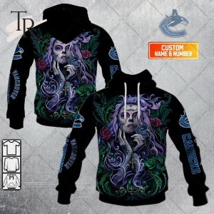 NHL Vancouver Canucks Tattoo Girl Artwork 2023 Unisex Hoodie