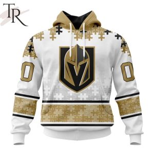 NHL Vegas Golden Knights Special Autism Awareness Design With Home Jersey Style Hoodie