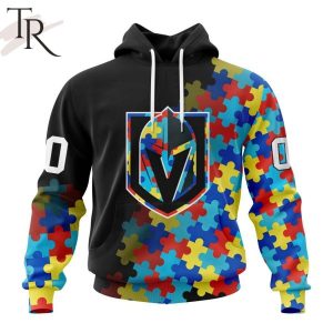 NHL Vegas Golden Knights Special Black Autism Awareness Design Hoodie