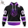 NHL Vegas Golden Knights Special Black Hockey Fights Cancer Kits Hoodie