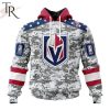 NHL Vegas Golden Knights Special Camo Design For Veterans Day Hoodie