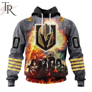 NHL Vegas Golden Knights Special Mix KISS Band Design Hoodie