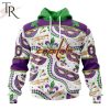 NHL Washington Capitals Special Mardi Gras Design Hoodie