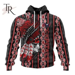 NHL Washington Capitals Special Skull Native Design Hoodie