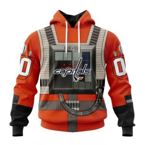 NHL Washington Capitals Star Wars Rebel Pilot Design Personalized Hoodie