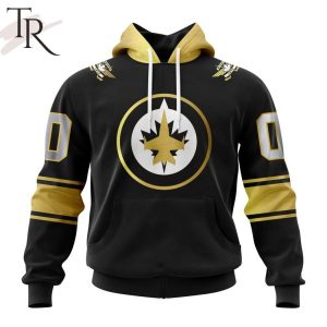 NHL Winnipeg Jets Special Black And Gold Design Hoodie