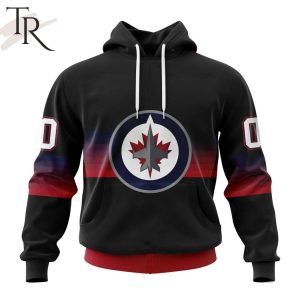 NHL Winnipeg Jets Special Black And Gradient Design Hoodie