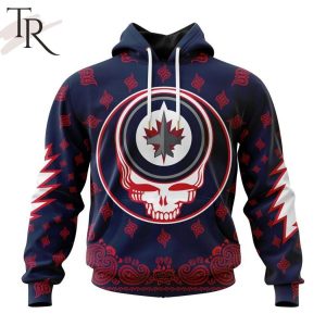 NHL Winnipeg Jets Special Grateful Dead Design Hoodie