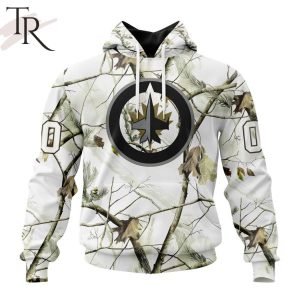 NHL Winnipeg Jets Special White Winter Hunting Camo Design Hoodie