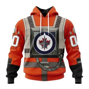 NHL Winnipeg Jets Star Wars Rebel Pilot Design Personalized Hoodie