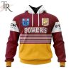 NRL Brisbane Broncos Personalized Retro 1992 Kits Hoodie