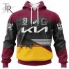 NRL Brisbane Broncos Special Faded Design Hoodie