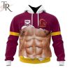 NRL Brisbane Broncos Special Men Ripped Design Hoodie