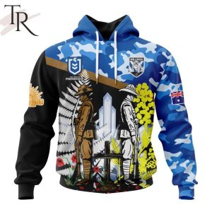 NRL Canterbury-Bankstown Bulldogs Personalized ANZAC Day Design Hoodie